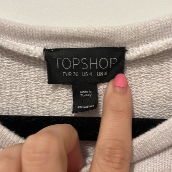 Topshop Ombre Cold Shoulder Long Sleeve Top - Picture 3 of 12